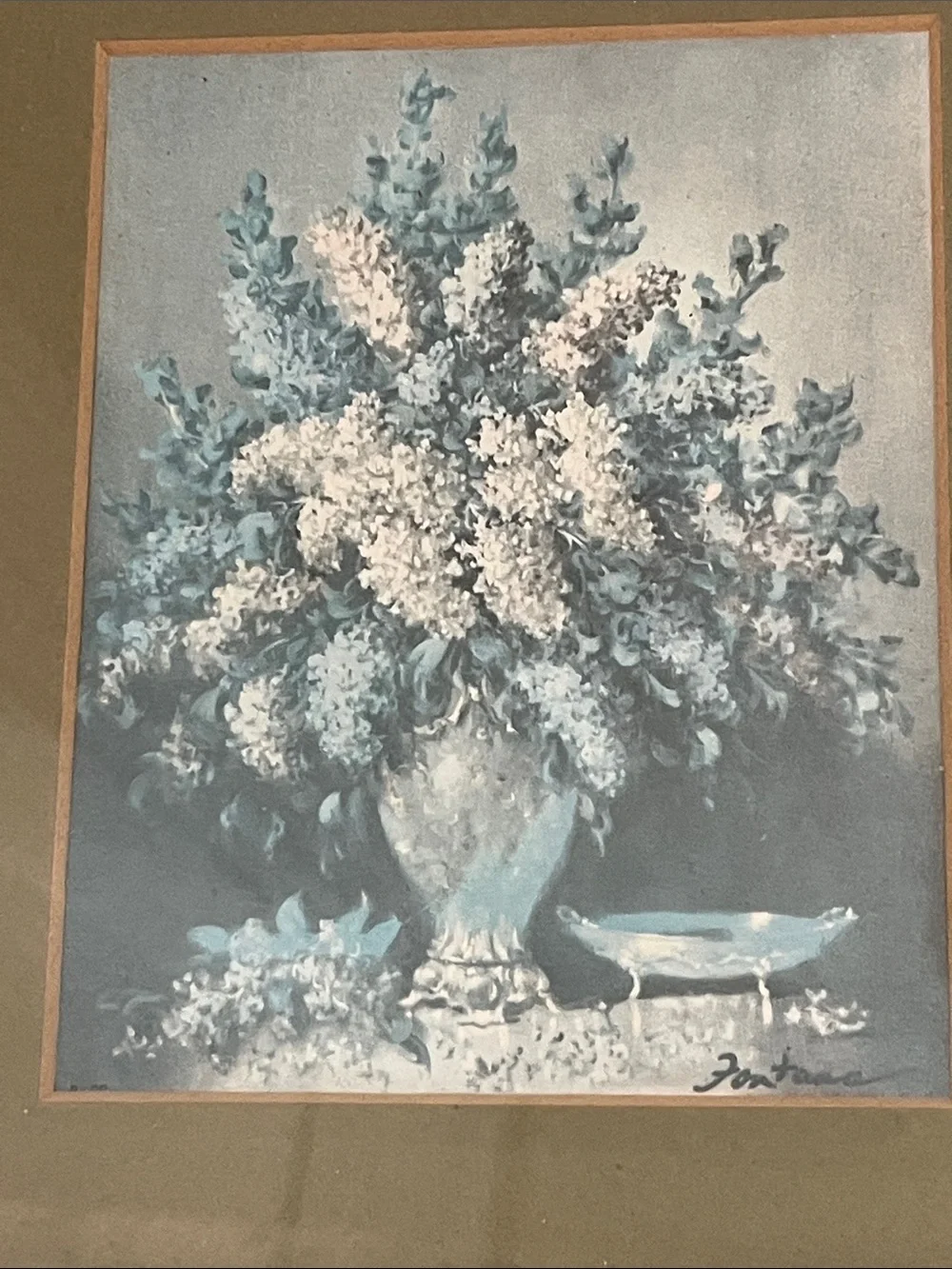 Vintage Bernard Lorenzo Framed Floral Still Life Wall Art